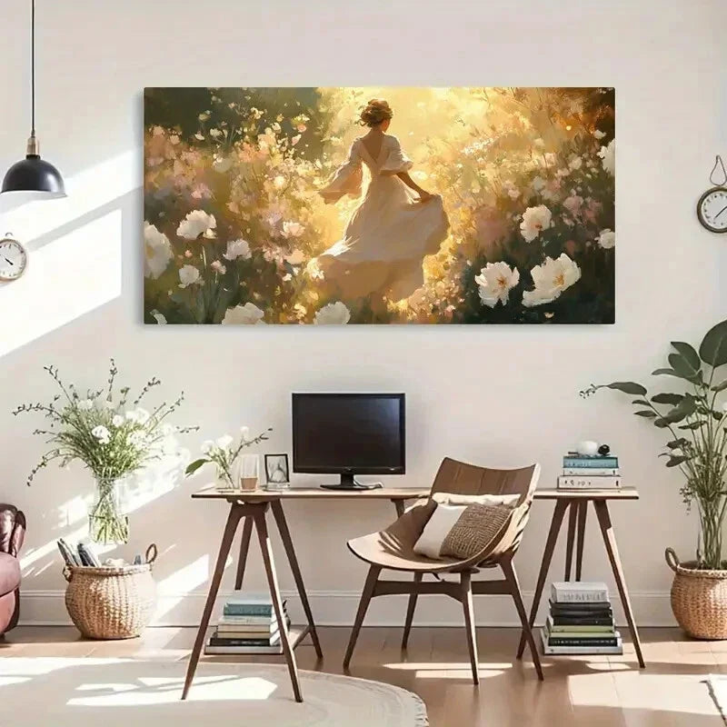 Woman Dress Modern Deco Wall Art Canvas Office Home Room Framed 120x60cm