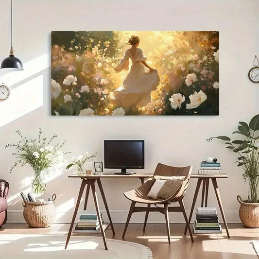 Woman Dress Modern Deco Wall Art Canvas Office Home Room Framed 120x60cm
