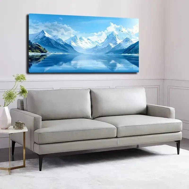 Minimalistic Abstract Style Wall Art canvas office home room framed 120x60cm