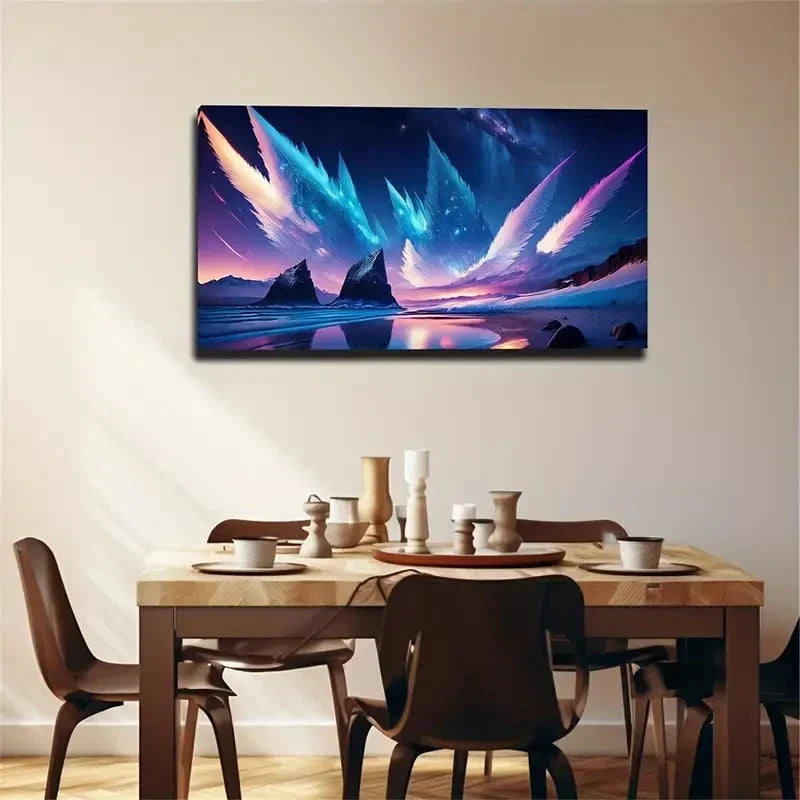 Vibrant Magical Sky Modern Wall Art Canvas Office Home Room Framed 120x60cm