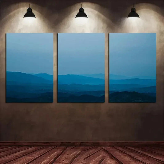 3pcs Dusk Cityscape Aesthetic Metal Print Ready to Hang Art