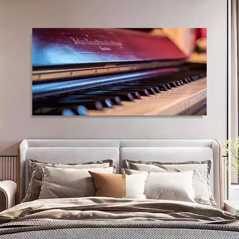 Classical Music Elegant Piano Wall Art Canvas Office Home Room Framed 80x45cm