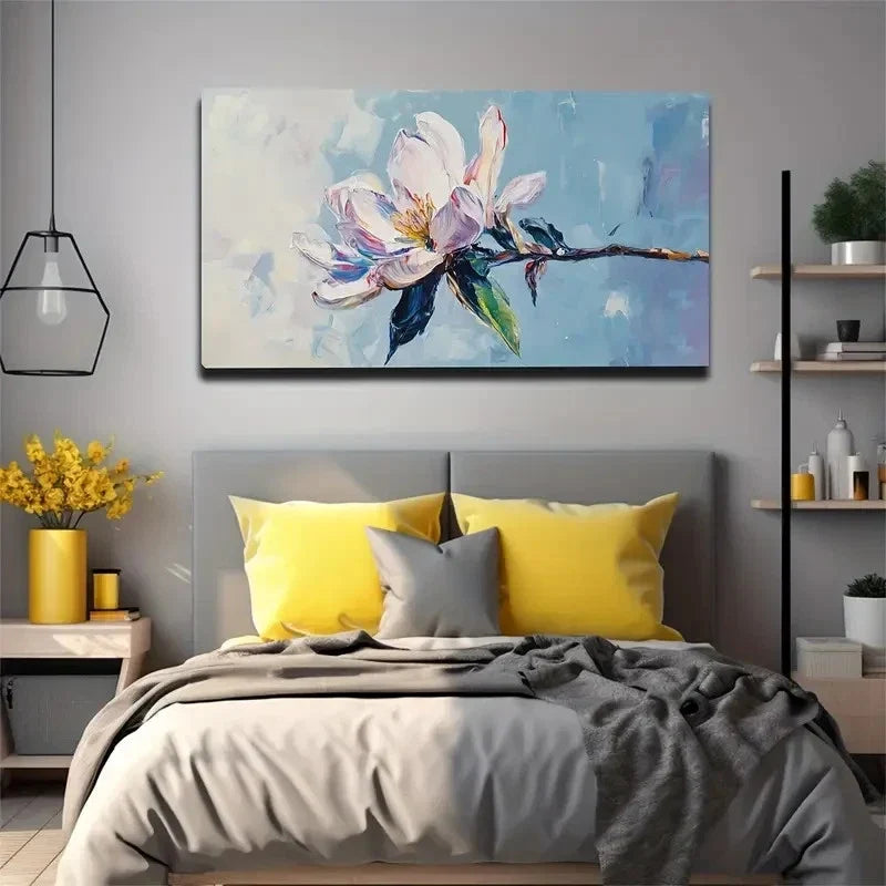 Minimalist Watercolor Magnolia Wall Art canvas office home room framed 120x60cm