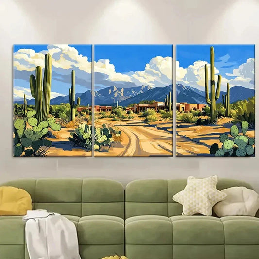 3pcs Tucson Arizona Vibrant Unique Metal Print Ready to Hang Art