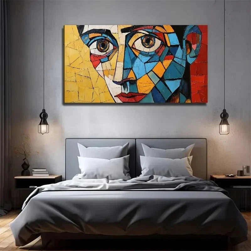 Color Block Perfect Wall Art Canvas Office Home Room Framed 80x45cm