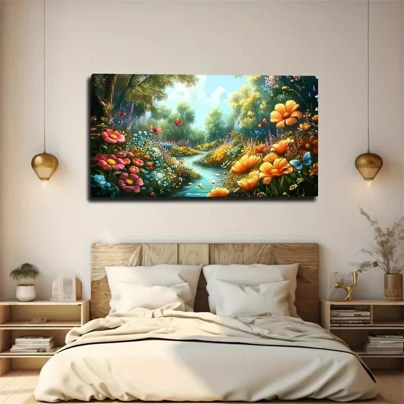 Life And Nature Scene Natural Wall Art Canvas Office Home Room Framed 120x60cm