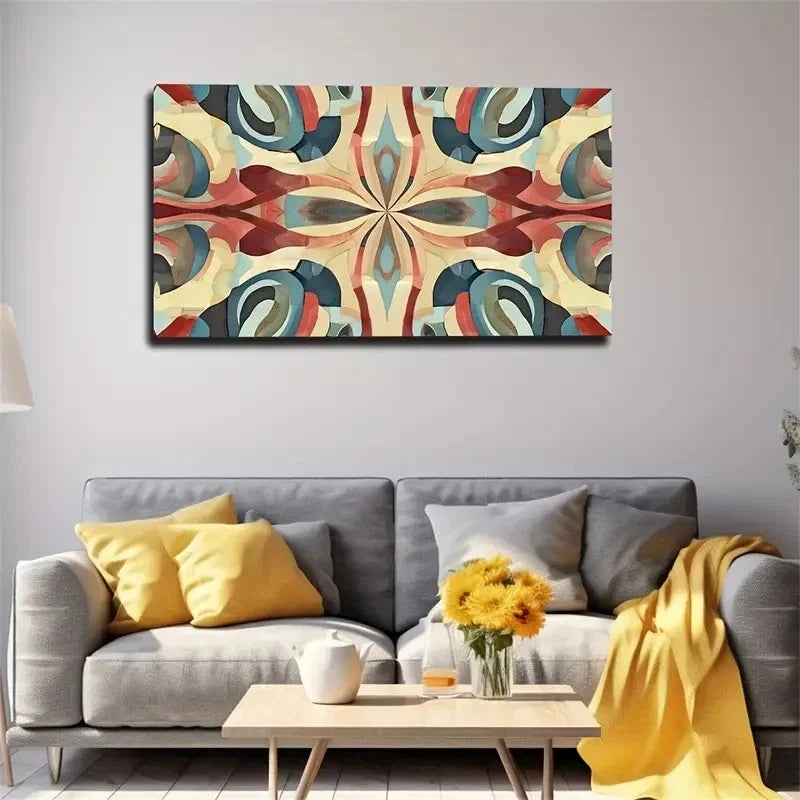 Modern Geometric Decor Wall Art Canvas Office Home Room Framed 80x45cm