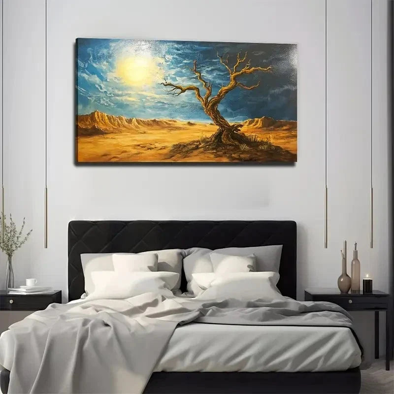 Desert Sun Wilted Perfect Wall Art Canvas Office Home Room Framed 80x45cm