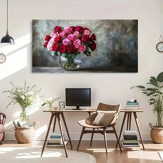 Gerbera Daisies Floral Décor Wall Art Canvas Office Home Room Framed 120x60cm