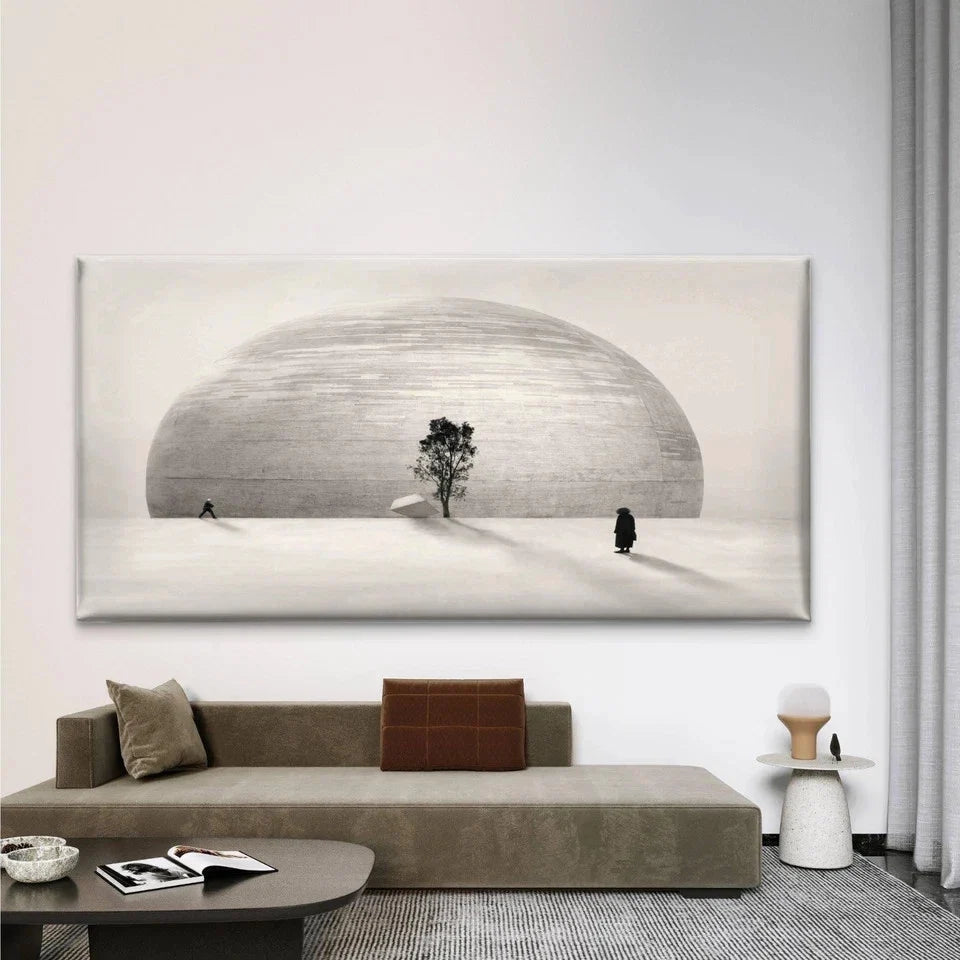 Surreal Harmony Minimalist Wall Art Canvas Office Home Room Framed 120x60cm