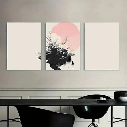 3pcs Gentle Hum of Nature's Heartbeat Wall Art Set Canvas Framed 40x60cm - High Quality Print 100% Australian Made Wall Canvas Ready to Hang