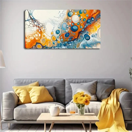 Colorful Abstract Nordic Décor Wall Art Canvas Office Home Room Framed 120x60cm