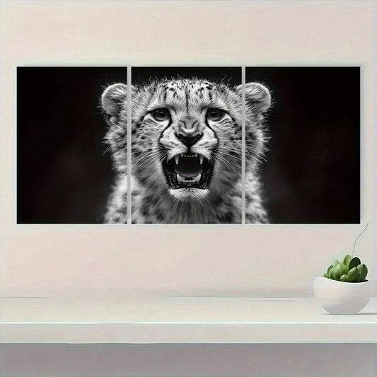 3pcs Abstract Oil Painting Colourful Metal Print Ready to Hang Art