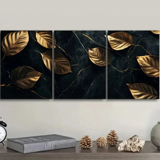 3pcs Cherry Blossom in Vase Floral Design Metal Print Ready to Hang Art