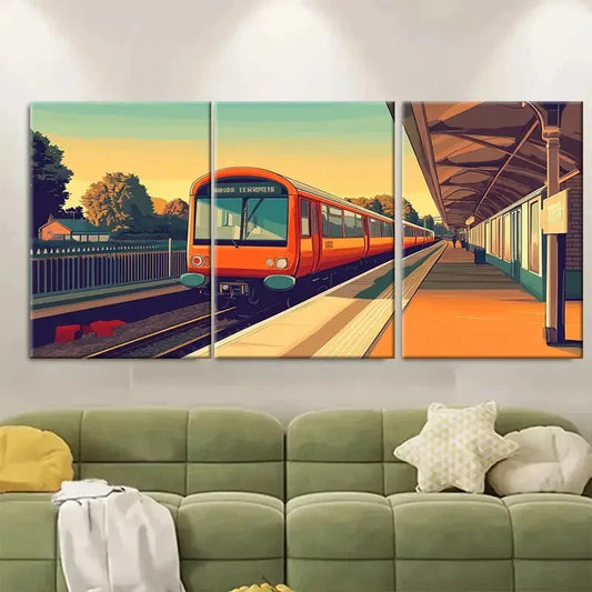 3pcs Danson Park Bexleyheath Retro Metal Print Ready to Hang Art