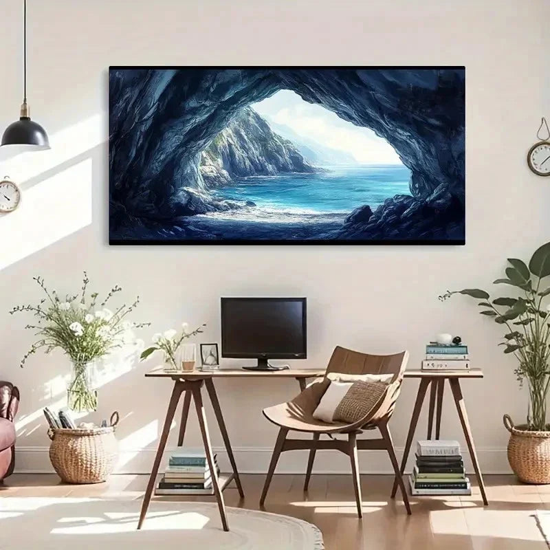 Vibrant Underwater Scene Ocean Wall Art Canvas Office Home Room Framed 120x60cm