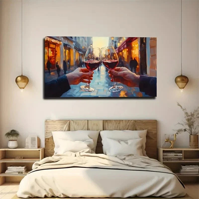 Deco Warm Sunset Sky Modern Wall Art Canvas Office Home Room Framed 120x60cm