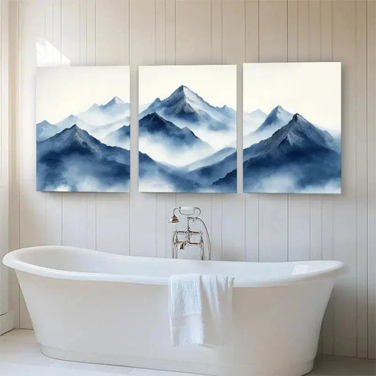 3pcs Mist Tranquil Landscape Majestic Perfect Wall Art Set Canvas Framed 40x60cm - High Quality Print 100% Australian Made Wall Canvas Ready to Hang
