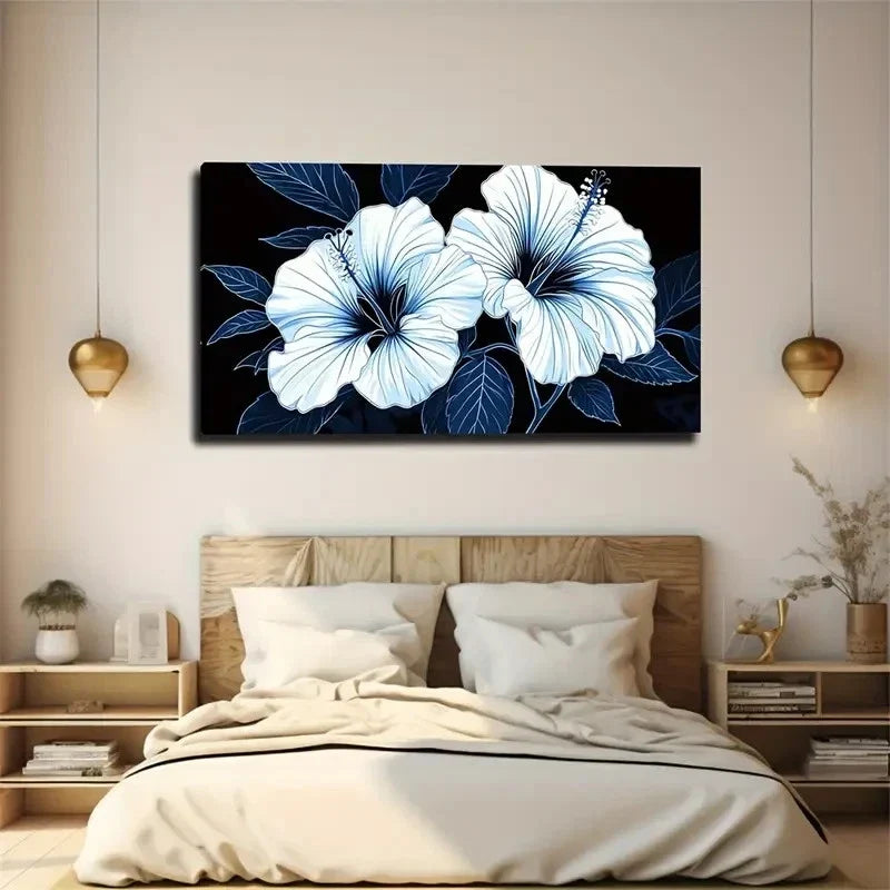 Petal Layers Distinct Leaf Vein Wall Art Canvas Office Home Room Framed 120x60cm