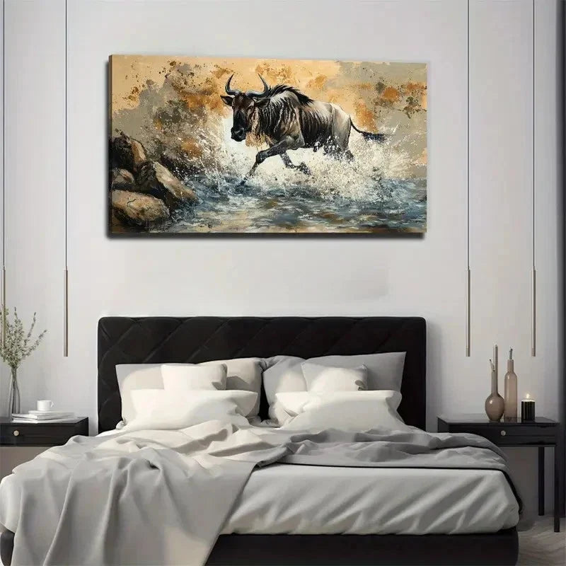 Serenity Suitable Nature Wall Art Canvas Office Home Room Framed 80x45cm
