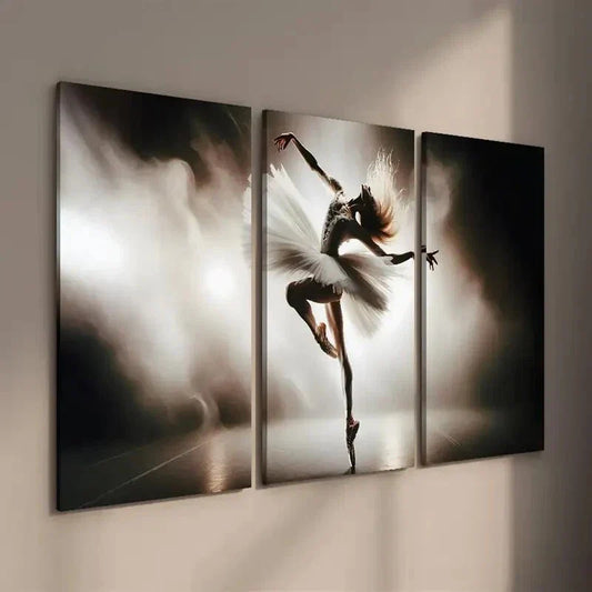 3pcs Ballet Dancing Girl Wall Art Set Canvas Framed 40x60cm - High Quality Print 100% Australian Made Wall Canvas Ready to Hang