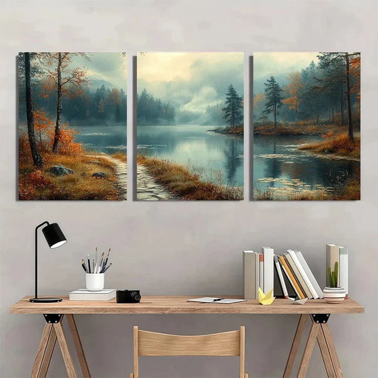 3pcs Vintage Natural Wilder Aesthetics Metal Print Ready to Hang Art