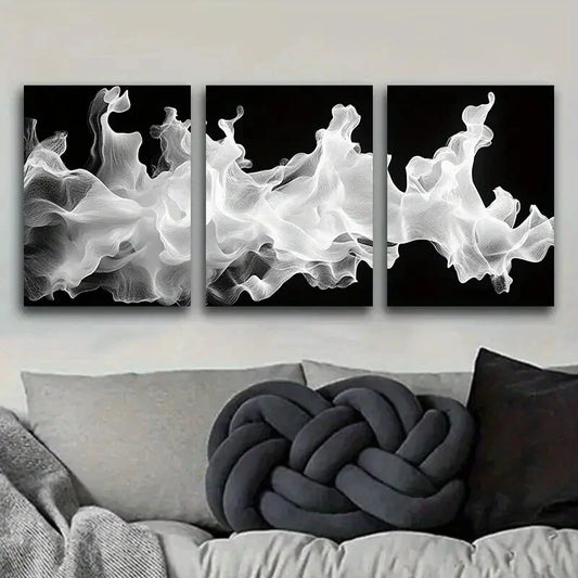 3pcs Floating abstract paintings Metal Print Ready to Hang Art