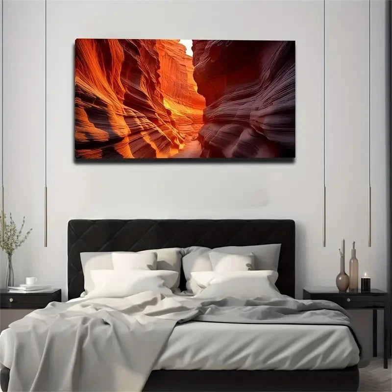 Surreal Magical Valley Spaces Wall Art Canvas Office Home Room Framed 120x60cm