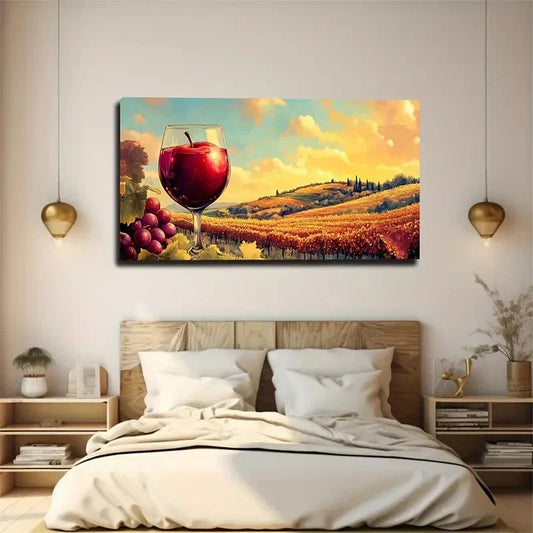 Golden Yellow Sky Below Wall Art Canvas Office Home Room Framed 120x60cm