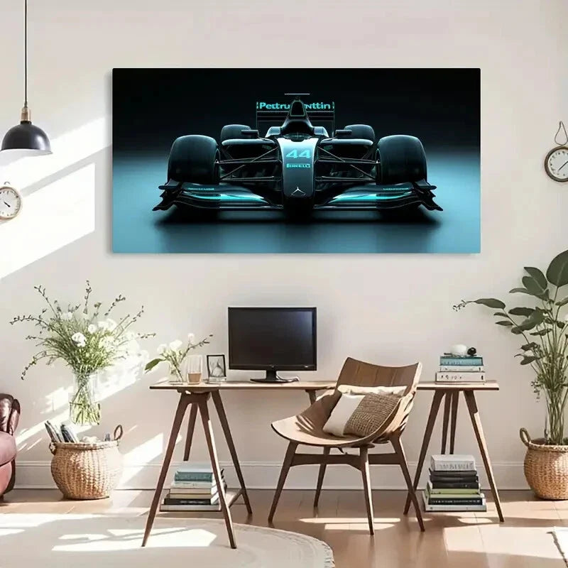 Deco Classic Abstract Retro Wall Art Canvas Office Home Room Framed 80x45cm