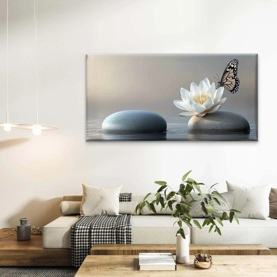 Harmony on the Water Wall Art Canvas Office Home Room Framed 120x60cm