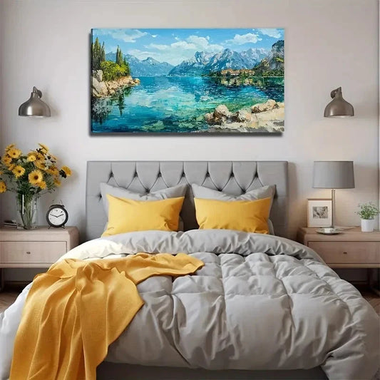 Beautiful Mountain And River Wall Art Canvas Office Home Room Framed 120x60cm