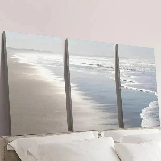 3pcs Beautiful and Boundless Ocean Scenery Wall Art Set Canvas Framed 40x60cm - High Quality Print 100% Australian Made Wall Canvas Ready to Hang