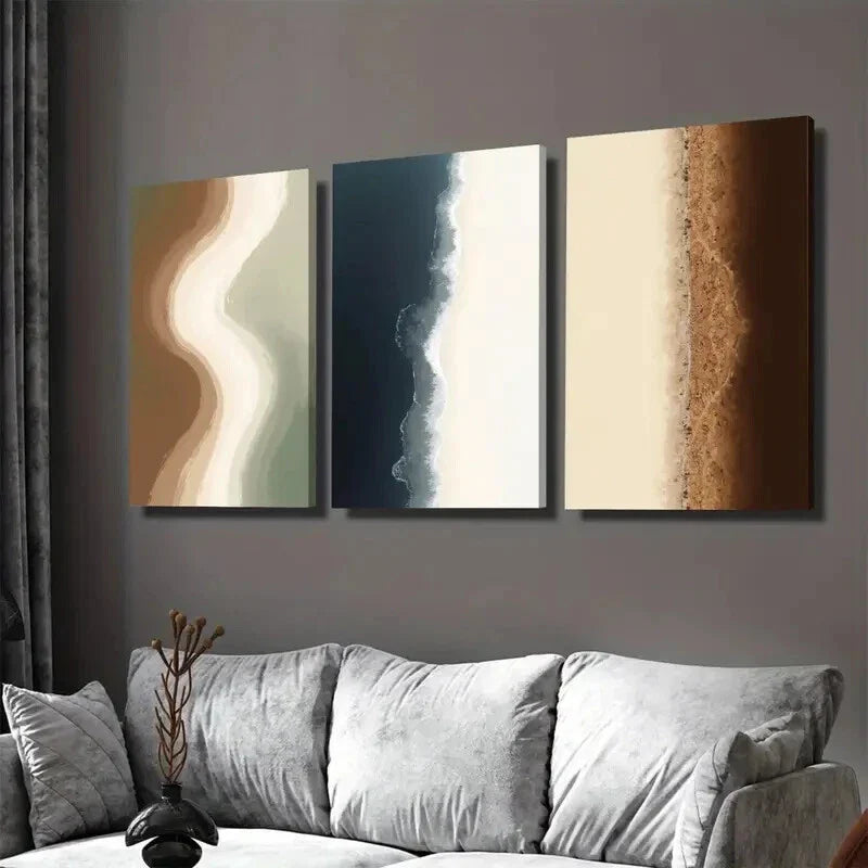 3pcs Abstract Modern Elegant Classic Wall Art Set Canvas Framed 40x60cm - High Quality Print 100% Australian Made Wall Canvas Ready to Hang