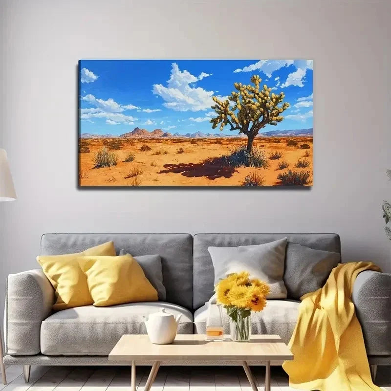 Desert Life Miracle Wall Art Canvas Office Home Room Framed 120x60cm