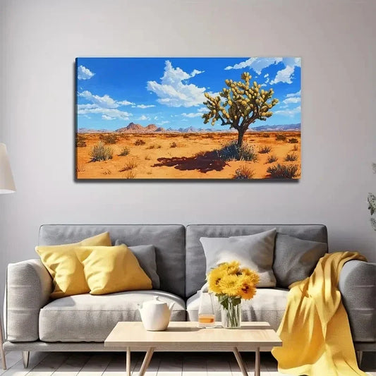 Desert Life Miracle Wall Art Canvas Office Home Room Framed 120x60cm