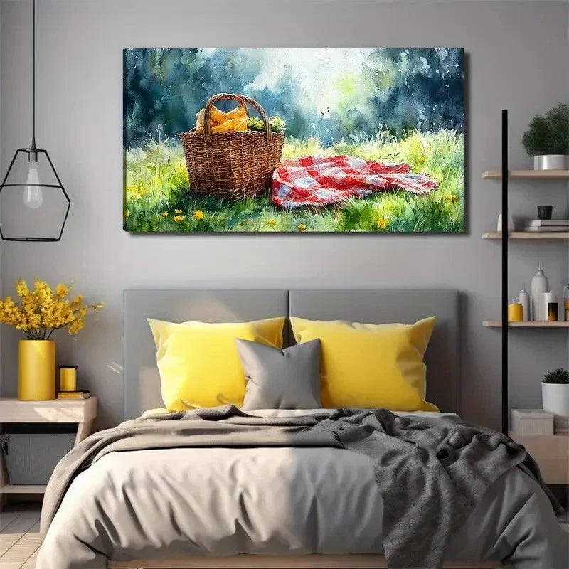 Luncheon On The Grass Wall Art Canvas Office Home Room Framed 120x60cm