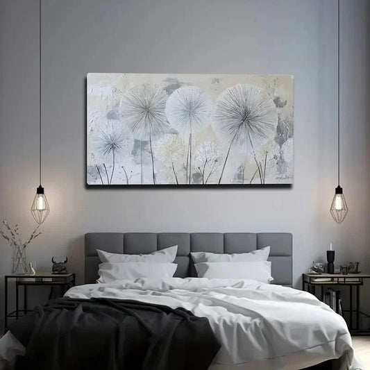 Modern Minimalist Floral Wall Art Canvas Office Home Room Framed 80x45cm