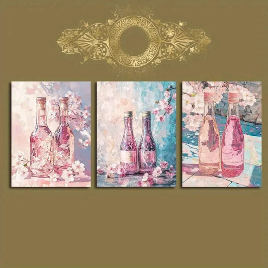 3pcs Vibrant Summer Beverage Metal Print Ready to Hang Art
