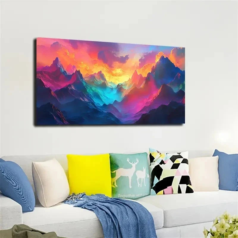 Extremely Artistic Color Wall Art canvas office home room framed 120x60cm