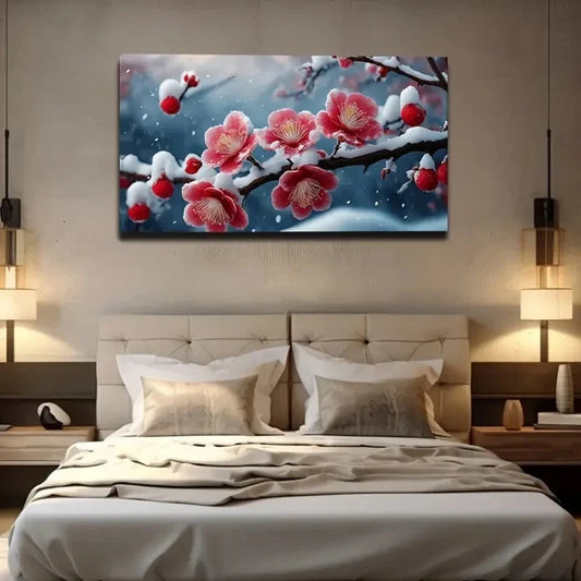 Plum Blossoms Wall Art Canvas Office Home Room Framed 120x60cm