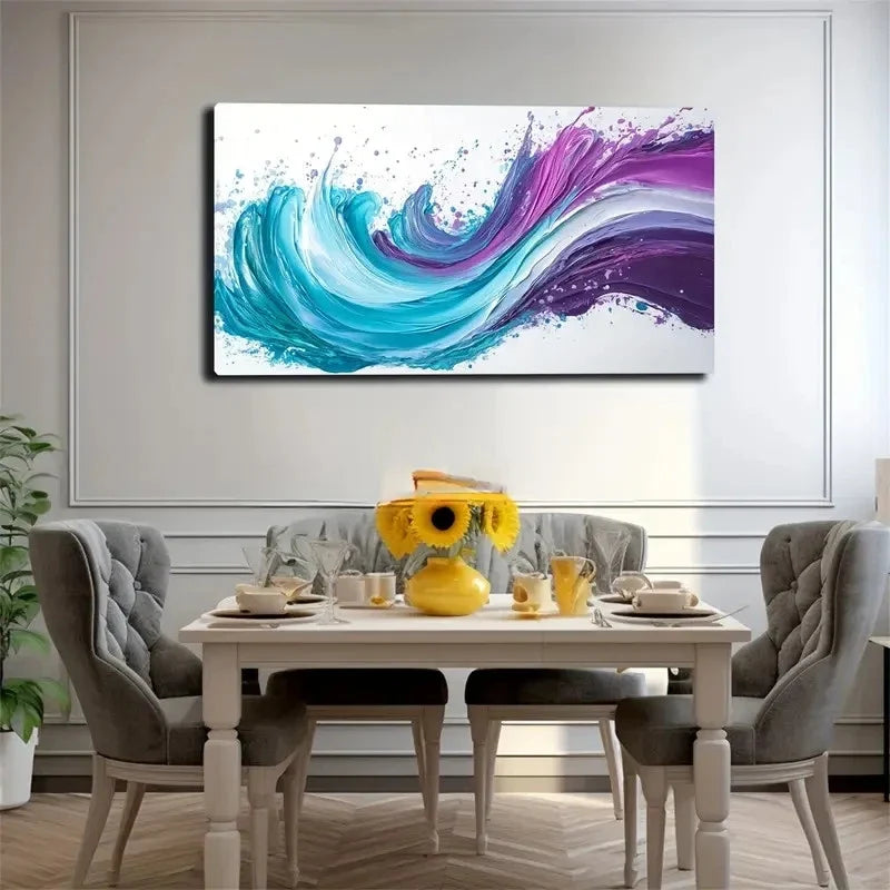 Colors Freely Flowing Like Wall Art Canvas Office Home Room Framed 120x60cm