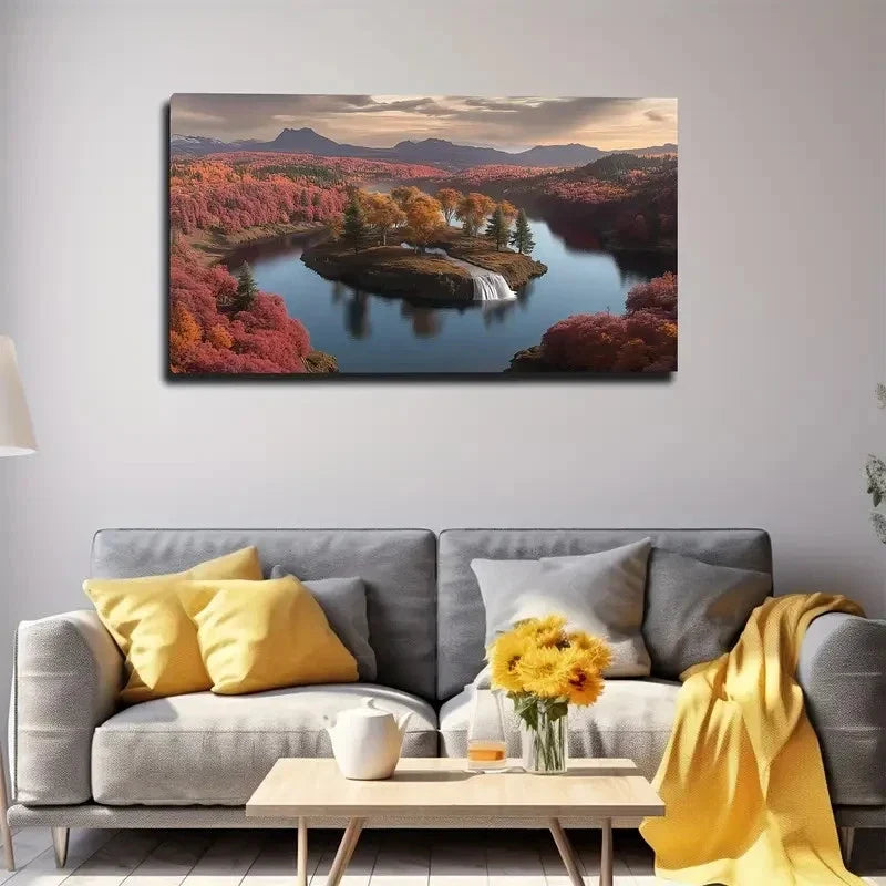 Modern Minimalist Landscape Wall Art canvas office home room framed 120x60cm