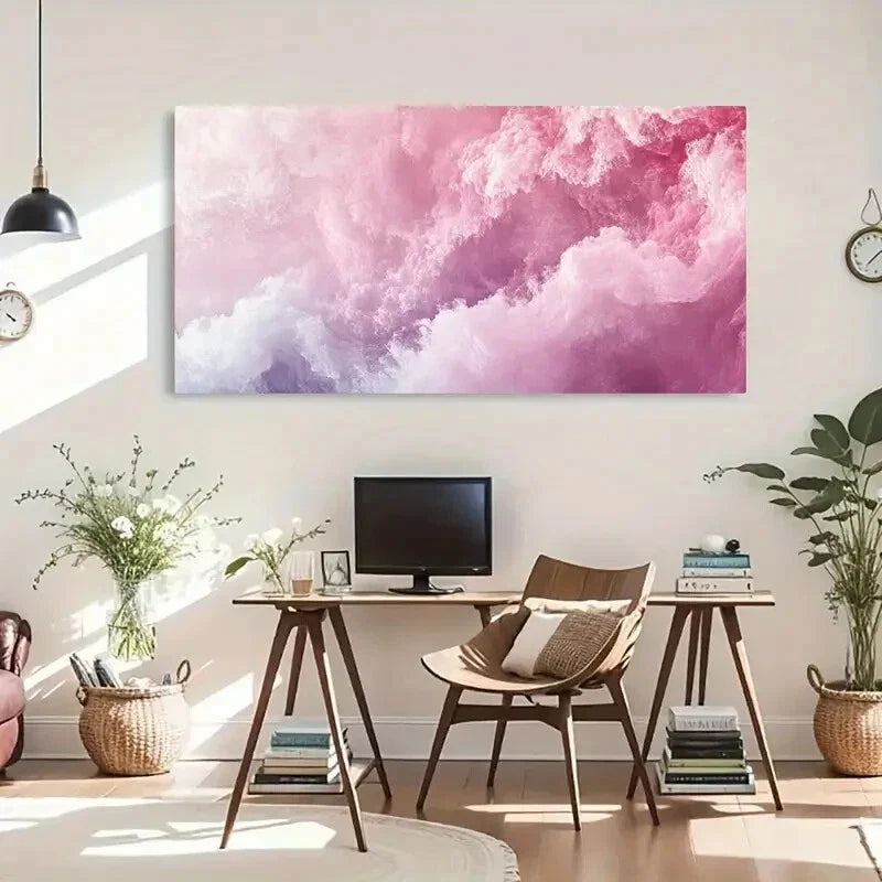 Swirling Clouds & Stormy Sky Wall Art Canvas Office Home Room Framed 120x60cm