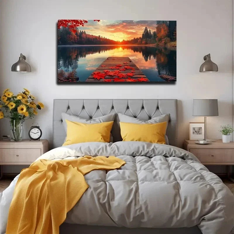 Minimalist Abstract Style Wall Art canvas office home room framed 120x60cm