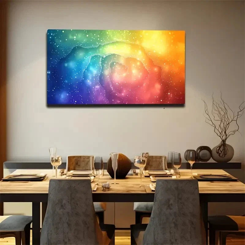 Gradient Colors Impressionist Wall Art Canvas Office Home Room Framed 120x60cm