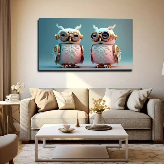 A Pair Of Affectionate Mechanic Wall Art Canvas Office Home Room Framed 120x60cm