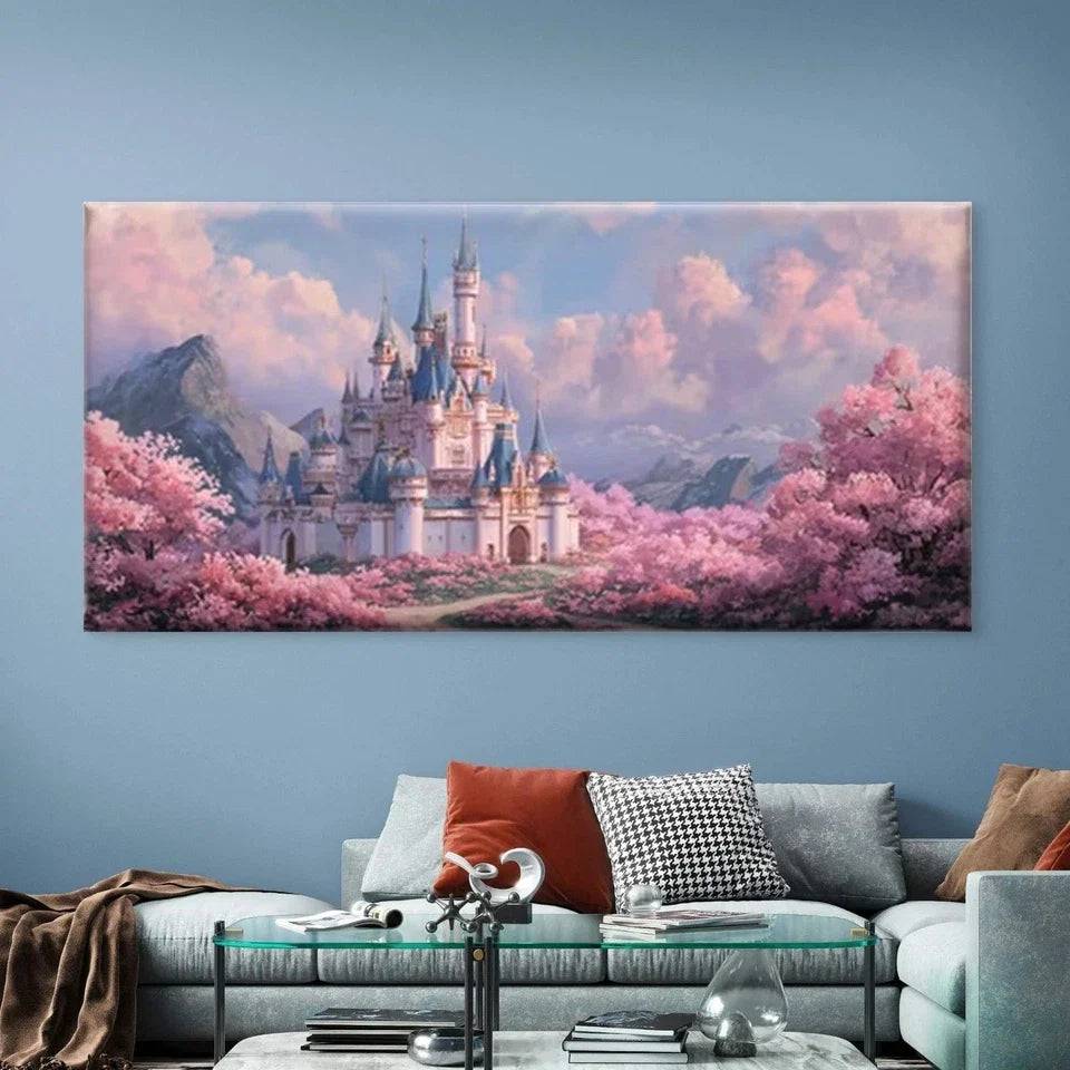Dreamlike Landscape Wall Art Canvas Office Home Room Framed 80x45cm