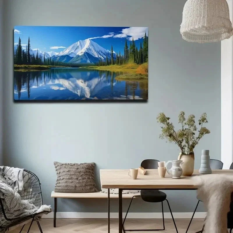 Color Mixing Free Unrestrained Wall Art Canvas Office Home Room Framed 80x45cm