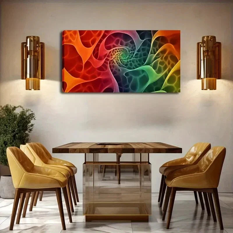 Features Interwoven Colors Wall Art Canvas Office Home Room Framed 80x45cm